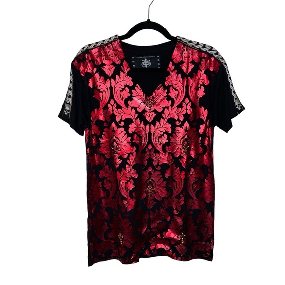 The Saints Sinphony Red Leaves Studded Graphic Shirt Large - Picture 11 of 11